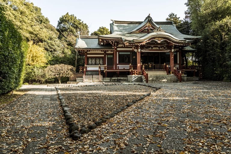 front view japanese temple