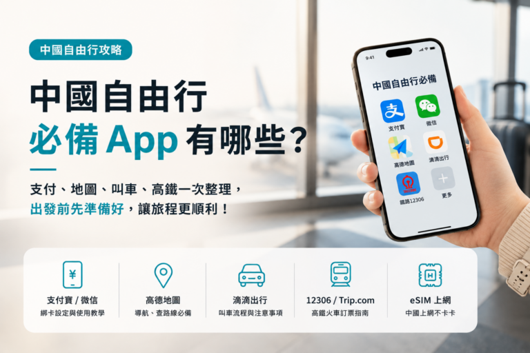 中國自由行必備 App 有哪些？支付、地圖、叫車、交通工具一次整理